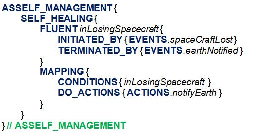 sample specification of a self-healing policy